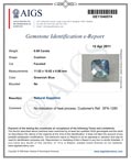 6.88-Carat Checkered-Cut Deep Bluish Green Unheated Sapphire