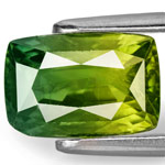 4.08-Carat Eye-Clean Fiery Yellow Green Sapphire from Madagascar