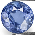 1.11-Carat Eye-Clean Fiery Blue 6mm Round Burmese Sapphire