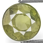 0.63-Carat Round Eye-Clean Intense Green Australian Sapphire