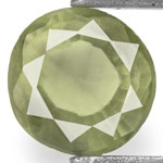 0.56-Carat VVS Yellowish Green 4.25mm Round Sapphire