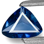 0.30-Carat Flawless Deep Blue Trilliant-Cut Madagascar Sapphire