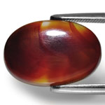 5.37-Carat Orangish Brown Fire Agate from Mexico