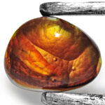 5.31-Carat Orangish Brown Fire Agate with Multi Color Swirls