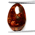 5.77-Carat Orangish Brown Fire Agate with Golden Fire