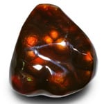 11.74-Carat Mexican Fire Agate with Fiery Orange Bubbles