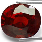 10.47-Carat Intense Orangy Red Hessonite Garnet from Sri Lanka