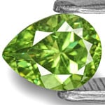 0.69-Carat Bright Green Eye-Clean Pear-Shaped Demantoid Garnet