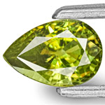 0.75-Carat Eye-Clean Yellowish Olive Green Demantoid Garnet