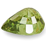 0.68-Carat Pear-Shaped Neon Green Demantoid Garnet from Namibia