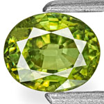 0.71-Carat Vivid Yellowish Green Eye-Clean Demantoid Garnet