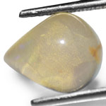 2.54-Carat Yellowish White Pear-Shaped Mexican Opal