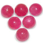 14.90-Carat Lot of Unheated 7mm Round Rubies from Guinea