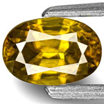 0.67-Carat Rare VVS-Clarity Greenish Golden Titanite Sphene