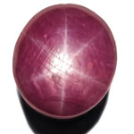 10.67-Carat Purplish Pinkish Red Indian Star Ruby