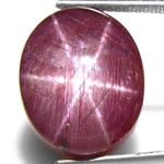 24.49-Carat Large Purplish Red Star Ruby from India (Unheated)