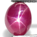 1.59-Carat Unique Purplish Red Star Ruby from Burma (Unheated)