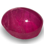 1.16-Carat Deep Magenta Red Oval-Cut Burmese Star Ruby