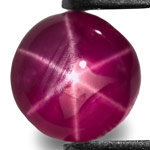 1.24-Carat Pinkish Purplish Red Star Ruby from Quy Chau Mines