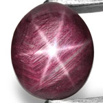 44.28-Carat Purplish Red Star Ruby from India (Unheated)