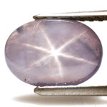 3.74-Carat Unique Silvery Purple Ceylon Star Sapphire