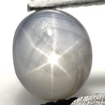 1.44-Carat Elegant Grey Star Sapphire from Burma (Unheated)