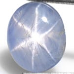 5.20-Carat Sky Blue Burmese Star Sapphire with Sharp 6-Ray Star