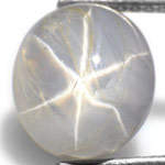 6.17-Carat Greyish White Burmese Star Sapphire