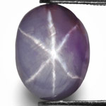 6.51-Carat Purplish Grey Star Sapphire with Razor-Sharp Star 6.51-Carat Purplish Grey Star Sapphire with Razor-Sharp Star