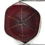 0.75-Carat Dark Maroonish Red Trapiche Ruby from Burma