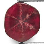 0.46-Carat Rare Pigeon Blood Red Trapiche Ruby from Burma