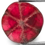 0.52-Carat Deep Magenta Red Trapiche Ruby from Burma