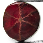 0.69-Carat Dark Red Unheated Trapiche Ruby from Mogok, Burma