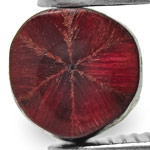 0.68-Carat Dark Red Unheated Trapiche Ruby from Burma