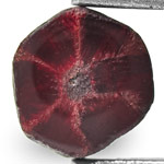 0.65-Carat Pigeon Blood Red Trapiche Ruby from Mogok, Burma