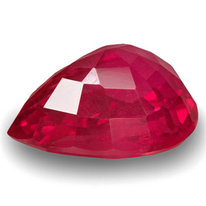 0.97-Carat Vivid Pinkish Red Pear-Shaped Ruby (Unheated) - Click Image to Close