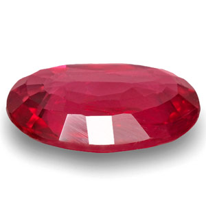 0.77-Carat Eye-Clean Intense Pinkish Red Ruby from Mozambique - Click Image to Close