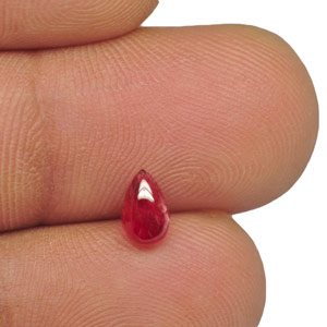 0.94-Carat Briolette-Cut Unheated Ruby from Quy Chau Mines - Click Image to Close