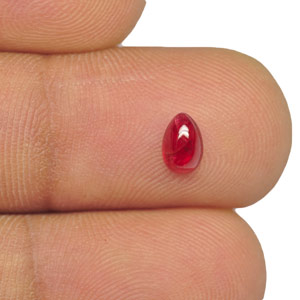 0.57-Carat Rich Pinkish Red Cabochon-Cut Ruby from Vietnam - Click Image to Close