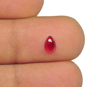 0.58-Carat Unheated Pinkish Red Cabochon-Cut Vietnam Ruby - Click Image to Close