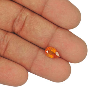 1.89-Carat Pear-Shaped Yellowish Orange Tajik Clinohumite - Click Image to Close