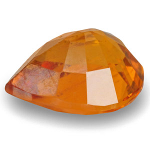 1.54-Carat Pear-Shaped Vivid Orange Clinohumite from Tajikistan - Click Image to Close