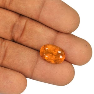 7.30-Carat Rich Vivid Orange Clinohumite from Tajikistan - Click Image to Close