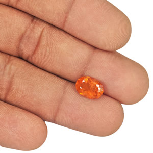 2.76-Carat Natural & Untreated Fanta Orange Oval-Cut Clinohumite - Click Image to Close