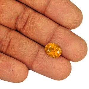 2.77-Carat Eye-Clean Lustrous Golden Orange Clinohumite - Click Image to Close