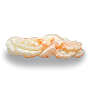 34.46-Carat Japanese White Coral with Fancy Carving - Click Image to Close