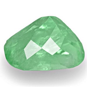 2.39-Carat Lustrous Bluish Green Cushion-Cut Colombian Emerald - Click Image to Close