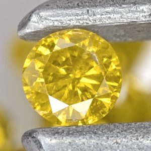 0.82-Carat 24-Pc Lot of Natural Fancy Intense Yellow Diamonds - Click Image to Close