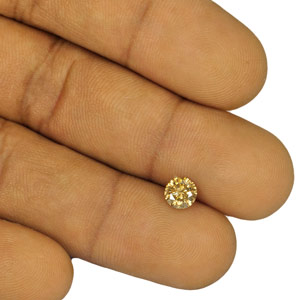 0.76-Carat Round Brilliant-Cut Fancy Dark Brown Diamond - Click Image to Close