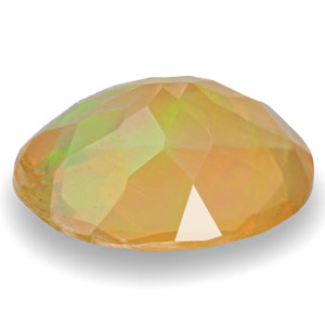 0.75-Carat Eye-Clean Orangy Yellow Oval-Cut Ethiopian Opal - Click Image to Close